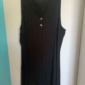 Reitmans Black Ribbed V-Neck dress